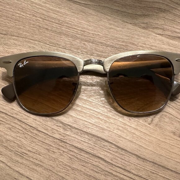 Ray Ban Clubmaster Aluminum Polished Bronze Copper - Picture 1 of 2